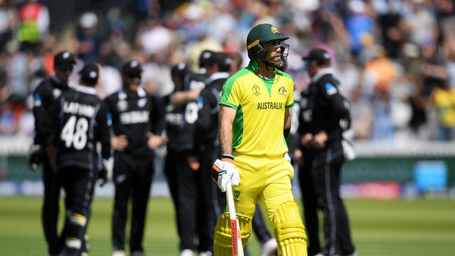 Glenn Maxwell has been bounced out twice this tournament, including against New Zealand. Picture: Getty