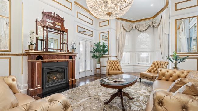 The restored living room of Blair Athol.