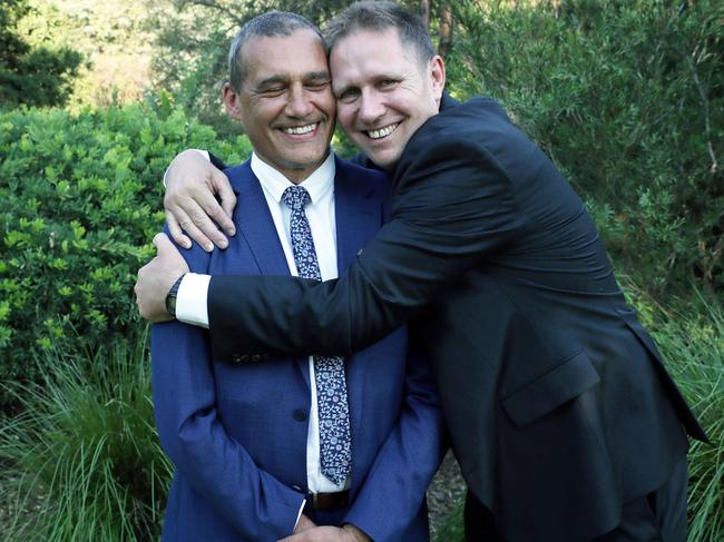 2019 AUSTRALIAN of the YEAR AWARDS RECEPTION AT GOVERNMENT HOUS EIN CANBERRA.L-R: Cave Divers Craig Challen and Dr Richard Harris.Picture: Gary Ramage