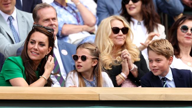 At one point Charlotte wore a cute pair of pink sunnies. Picture: Getty Images