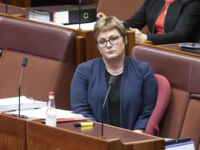 CANBERRA, AUSTRALIA- NewsWire Photos FEBRUARY 15, 2021:Minister for Defence Senator Linda Reynolds during Question Time, where she answered questions from Labor about a former staffer who was raped in her office, in Parliament House in Canberra. Picture: NCA NewsWire / Gary Ramage