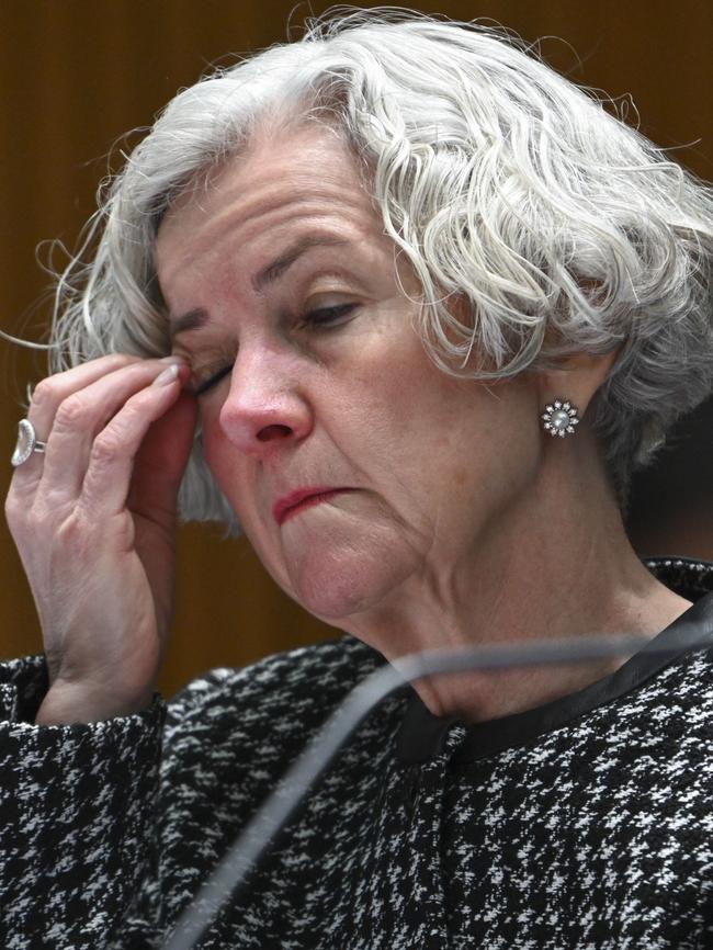 Stephanie Foster appears before Senate Estimates at Parliament House in Canberra. Picture: NCA NewsWire / Martin Ollman