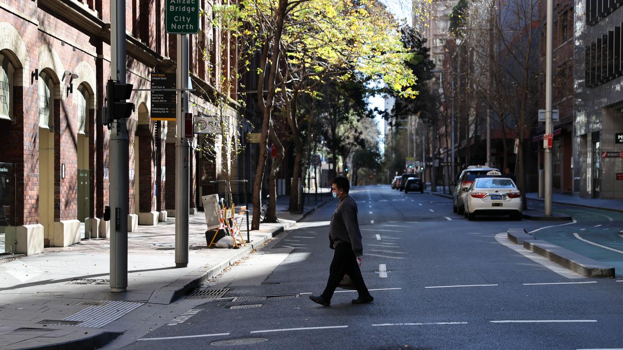 There were little to no cars on the roads in Sydney’s CBD on the weekend. Picture: NCA NewsWire / Dylan Coker