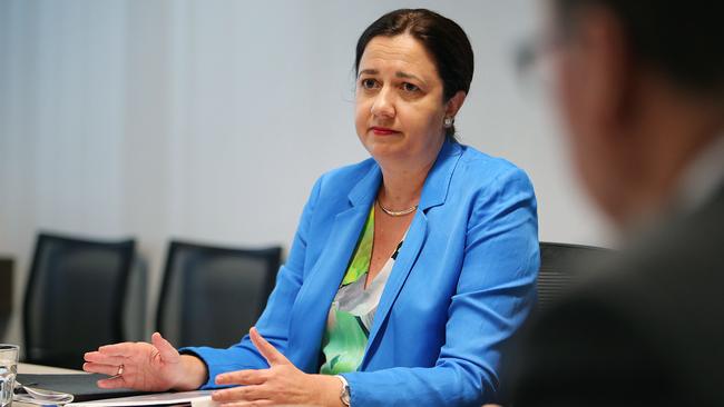 Annastacia Palaszczuk chairing the Working Queensland Cabinet Committee in Townsville. Picture: Jack Tran