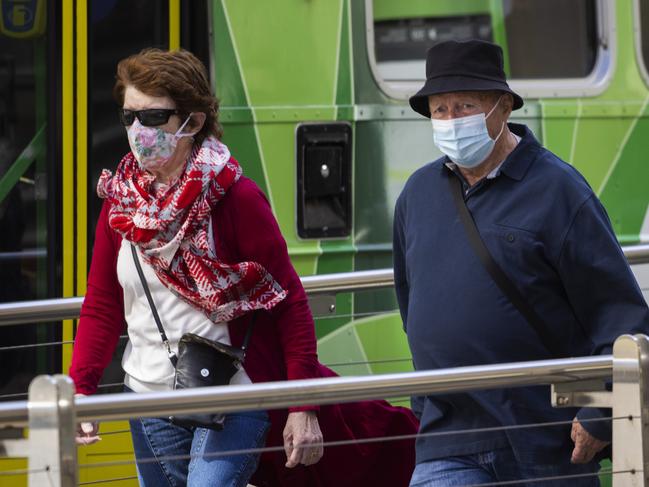 MELBOURNE, AUSTRALIA - NewsWire Photos SEPTEMBER 26, 2021: Police are out and about on the streets of Melbourne, checking compliance, as the lockdown grinds on. Picture: NCA NewsWire / Paul Jeffers