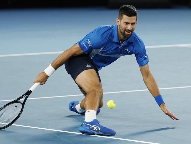 It’s all in the shoes for Novak Djokovic. Picture: Michael Klein