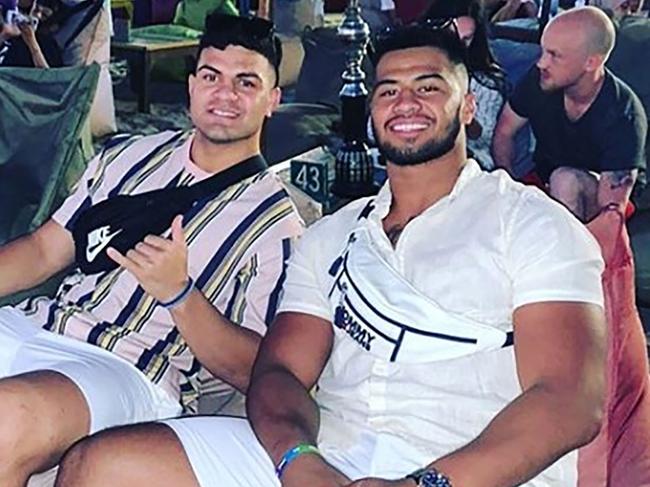 Broncos player David Fifita was partying in Bali with teammate and friend Payne Haas. Picture: Supplied