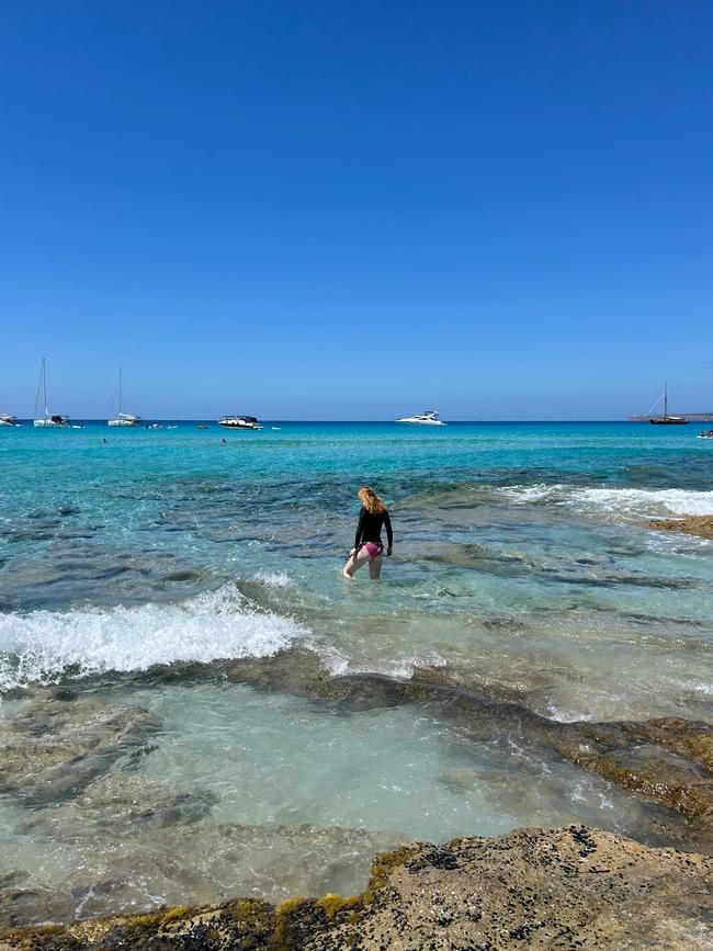 Playa de Migjorn is out front of the hotel. Photo: Elizabeth Meryment