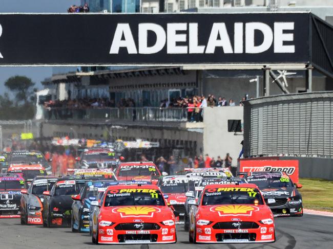 Supercars racing at The Bend in May this year. Picture: BRENTON EDWARDS