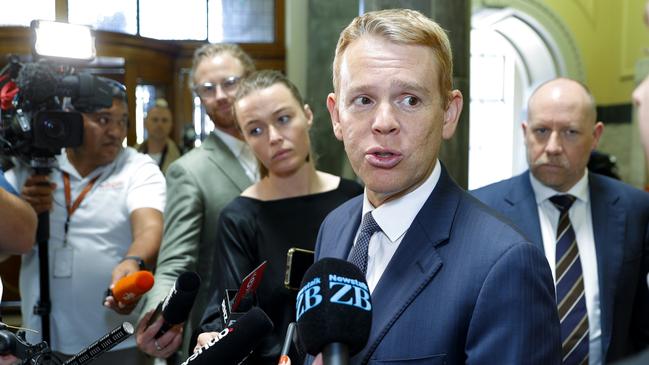 Chris Hipkins speaks to media at parliament. Picture: Getty Images.