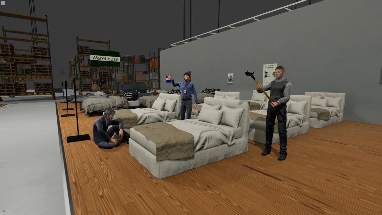 In the game, players will need to smash up furniture to craft items to survive. Picture: Ziggy