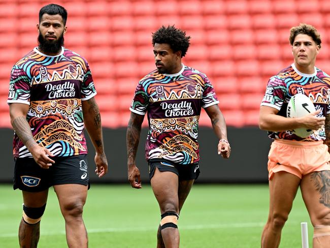 After extending contracts for Payne Haas, Ezra Mam and Reece Walsh, the Broncos have ruled out making a play for a marquee halfback. Picture: Getty Images