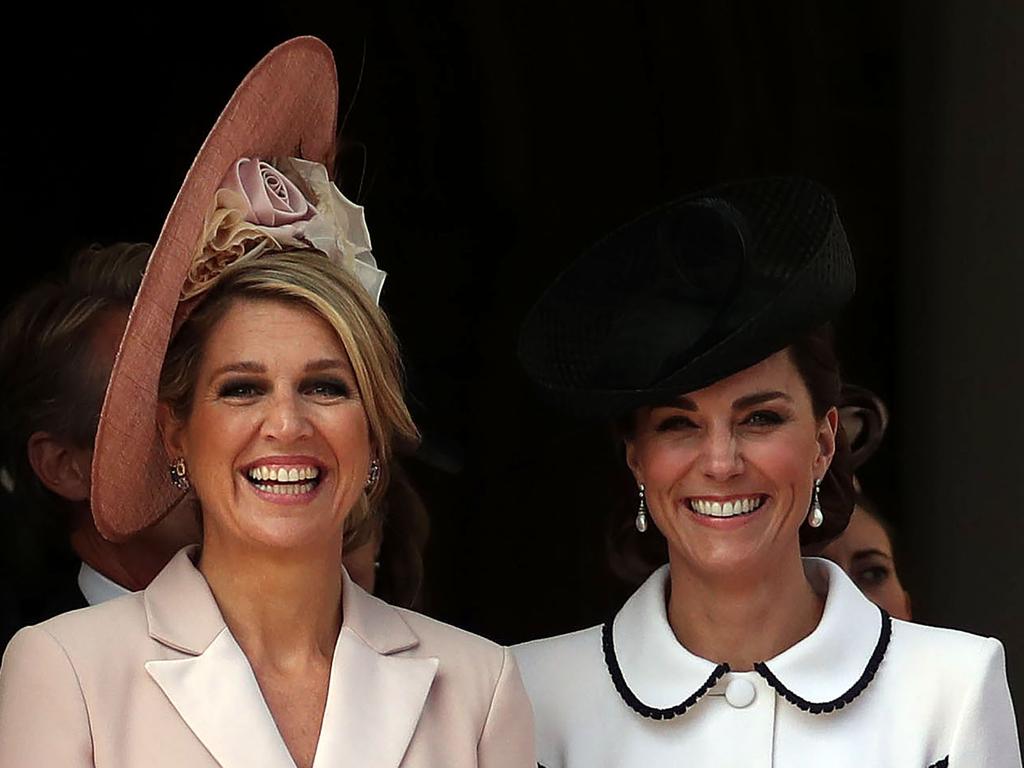 Queen Maxima and Kate, Duchess of Cambridge. Picture: Getty Images