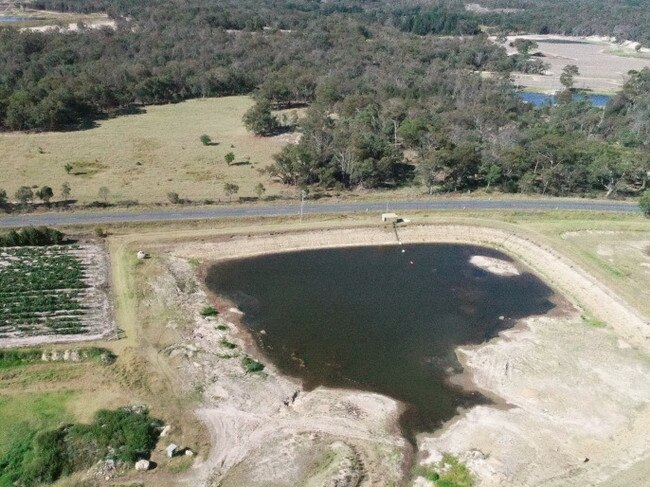 Dam levels at Fig-tastic Fruit Farm in Stanthorpe remain low. Picture: Peter Broomhall