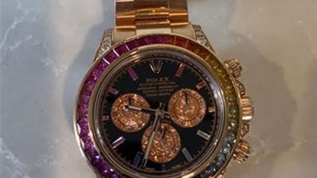 A Rolex watch allegedly seized from Ashley Rake. Picture: Supplied NSW Police Force