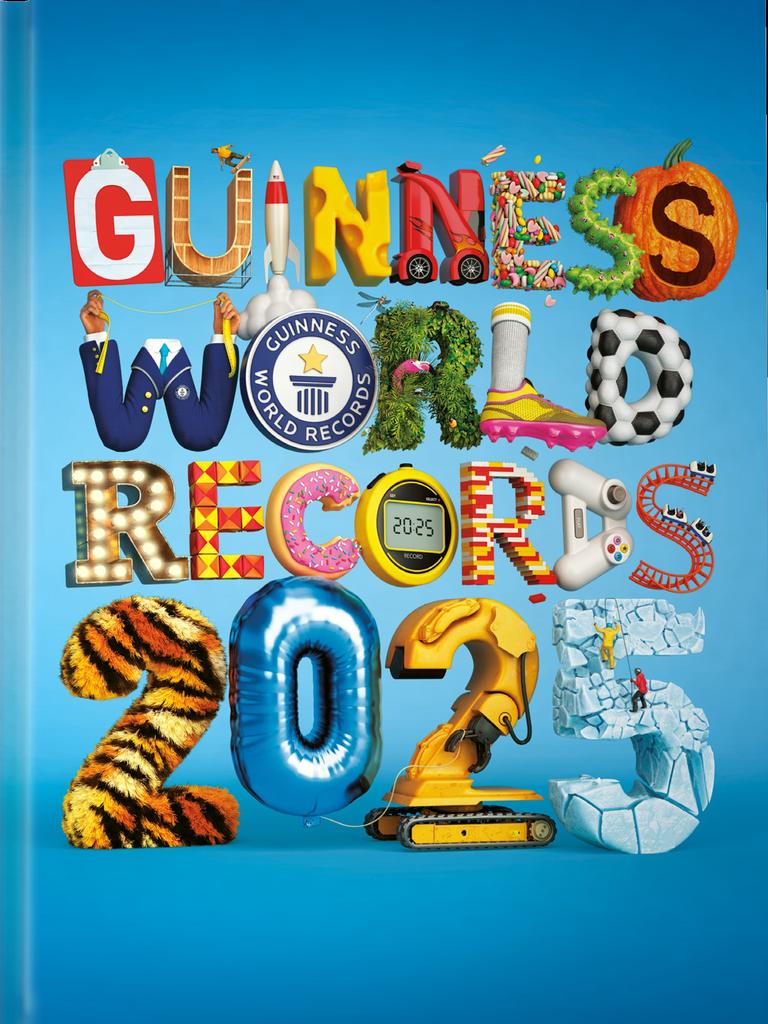 The Guinness World Record 2025 70th anniversary edition was launched on Thursday. Picture: Guinness World Record