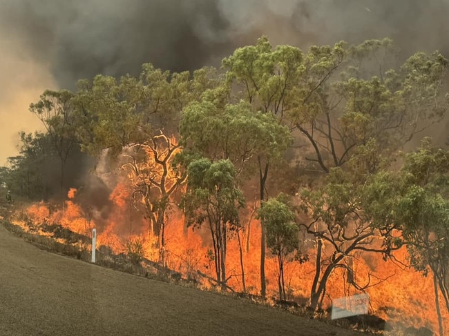 Queensland Fire Department has issued a warning for Forsayth, Georgetown and surrounding areas in response to a large fire moving toward the outback town of Forsayth. Picture: Millstream South Rural Fire Brigade