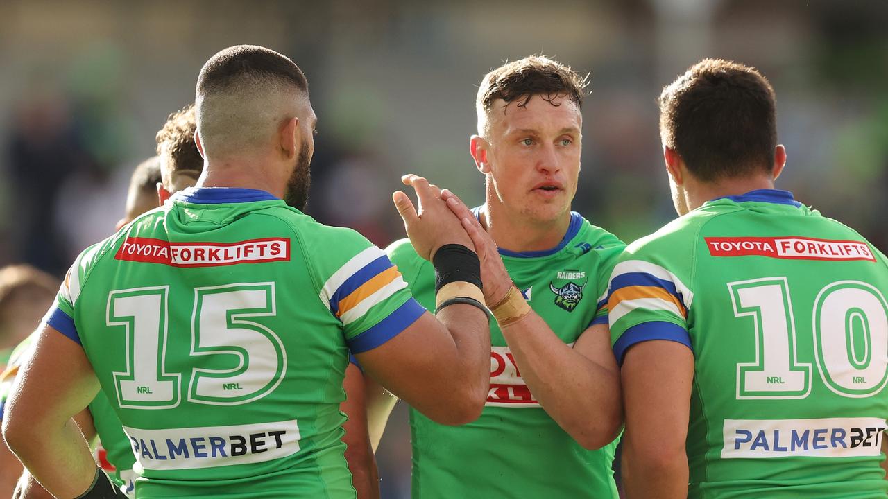 Jack Wighton might not be a Raider for much longer, with the Rabbitohs in the box seat to sign him. Picture: Mark Metcalfe / Getty Images