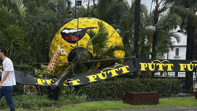 Mermaid Beach Putt Putt has suffered damage in the aftermath of Cyclone Alfred making landfall. Picture: Facebook Bike Central