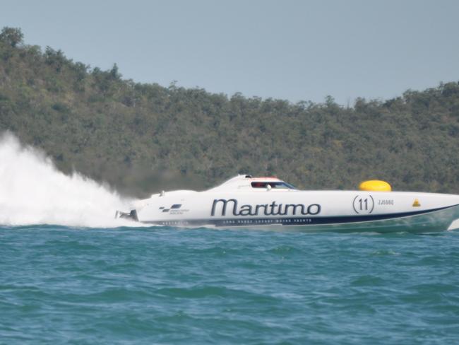 Maritimo Offshore Racing during qualifying at the Bowen Offshore Superboats.