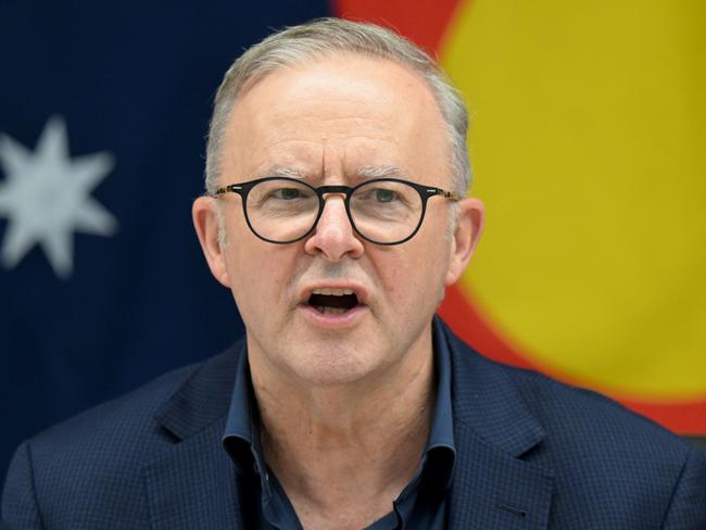 Australian Prime Minister Anthony Albanese addresses members as he chairs a Cabinet meeting in Darwin, NT, Wednesday, March 13, 2024. PICTURE:  Lukas Coch/ Pool/ NCA NewsWire