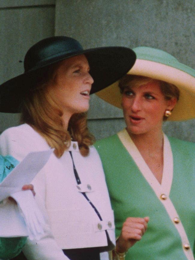 Sarah, Duchess of York and Diana, Princess of Wales, were pinned against each other in the media in the 1990s. Picture: AP Photo/file/Gil/Allen