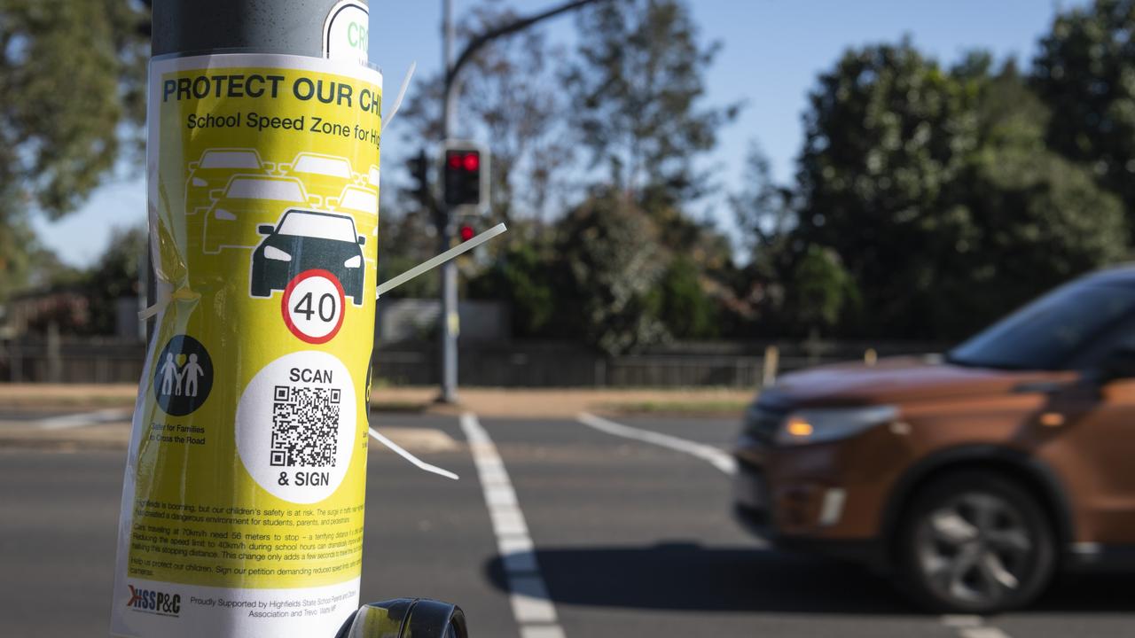 Highfields State School P and C petition for the New England Highway speed limit to be dropped to 40km/h to create a school zone, Thursday, August 29, 2024. Picture: Kevin Farmer