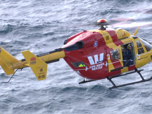 A Westpac rescue chopper arrived at the scene. Picture: OnScene Bondi