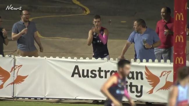 Norwood's Declan Hamilton SANFL celebration