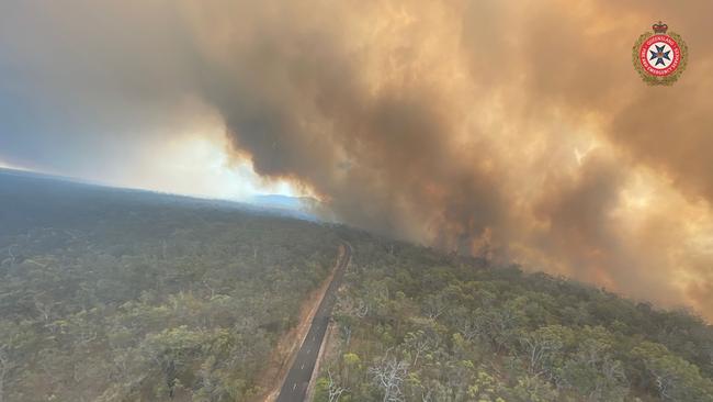 Photos shared by QFES on the Deepwater fire.