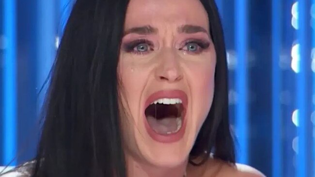 An emotional Katy Perry on American Idol.