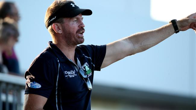 AFL Cairns 2019 AFL Cairns Seniors Semi Final between Port Douglas and South Cairns at Cazalys Stadium. Crocs' coach Brad Cooper. PICTURE: STEWART MCLEAN.