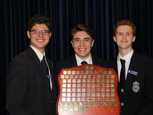 St Mary's College Dux of the year finalists are (from left) Orson McErlean, Matthew Armanasco and Patrick Coleman. Picture: Contributed