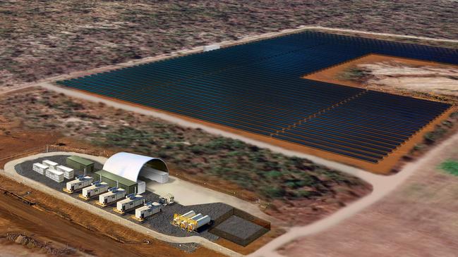 Artist impression of the hybrid power station at Jabiru that will be built by Energy Developments. Picture: Supplied.