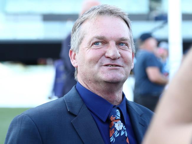 SYDNEY, AUSTRALIA - SEPTEMBER 16: Trainer Kerry Parker celebrates after Nash Rawiller riding Think It Over wins Race 7 7 Stakes during "Sydney Surf To Turf Day" - Sydney Racing at Royal Randwick Racecourse on September 16, 2023 in Sydney, Australia. (Photo by Jeremy Ng/Getty Images)