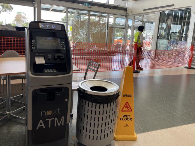 This ATM was the target of the Burnside Hub attempted ram raid on Monday. Picture: Himangi Singh.