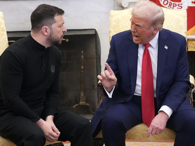 WASHINGTON, DC - FEBRUARY 28: U.S. President Donald Trump and Ukrainian President Volodymyr Zelensky meet in the Oval Office at the White House on February 28, 2025 in Washington, DC. Trump and Zelensky are meeting today to negotiate a preliminary agreement on sharing UkraineÃ¢â¬â¢s mineral resources that Trump says will allow America to recoup aid provided to Kyiv while supporting UkraineÃ¢â¬â¢s economy. (Photo by Andrew Harnik/Getty Images)