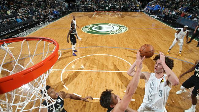 Giddey continues to earn deserved plaudits for the way he has started his NBA career. Picture: Gary Dineen/NBAE via Getty Images