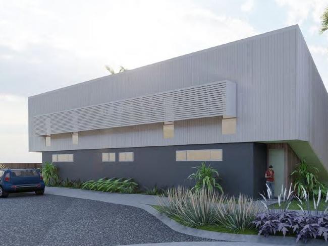 The front facade of the proposed Yamba Shores serviced apartments.