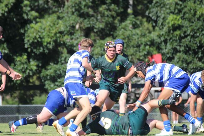 Ballymore Cup rugby action at the Albany Creek Brumbies Junior Rugby Union Club on Friday, April 12, 2024.