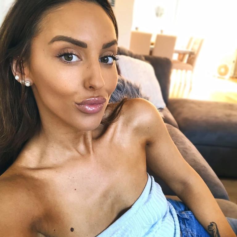 Liz Sobinoff recently shared this stunning photo to Instagram but fans said they were concerned about a mole above her right breast. Picture: Instagram/lizalizzieelizabeth