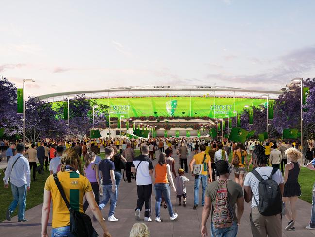 An artist's impression of the new Gabba stadium.