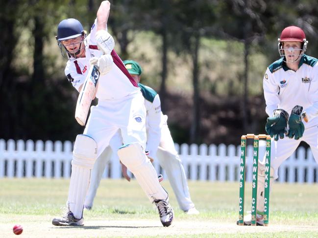 Burleigh cricketer Jasper Schoenmaker is one of the players to watch this season who has stepped up into senior cricket this year. Photo by Richard Gosling