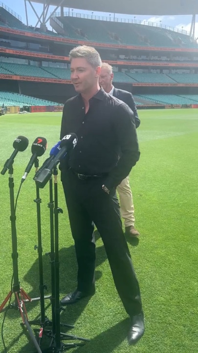 Emotional Michael Clarke reminded of Shane Warne and Phillip Hughes during HOF induction