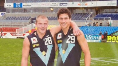 Nathan Jones (left) and Sam Gill playing for Vic Metro in 2005.