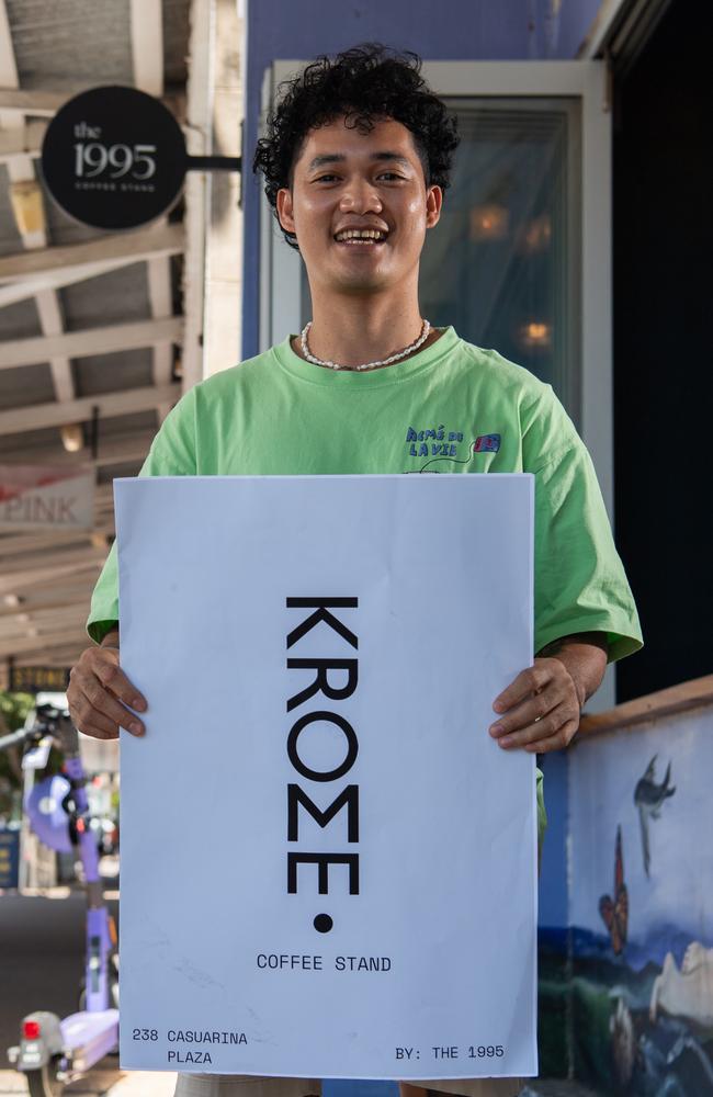 Reed Alanes owner of the 1995 Cafe, is getting ready to launch a new coffee spot called KROME in Casuarina. Picture: Pema Tamang Pakhrin