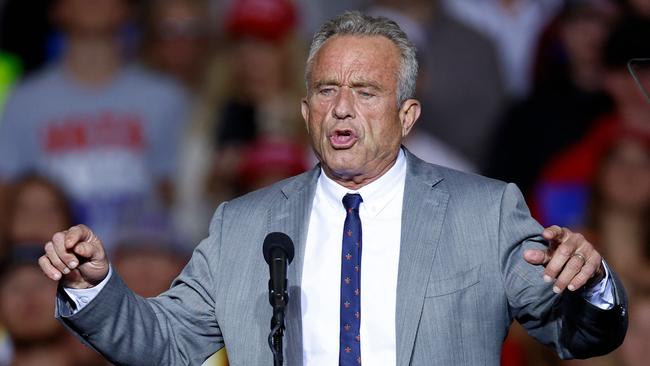 Former Republican presidential candidate Robert Kennedy Jr at a Trump rally in Milwaukee, Wisconsin, on Friday. Picture: AFP