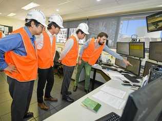 HYDROGEN OPTIONS: Senior executives from Japans leading energy companies and a world renown academic from Tokyo University visited Gladstones Port and Northern Oil Advanced Biofuel Refinery to find out more about the possibility of exporting hydrogen out of Gladstone. PICTURED: Toshifumi Hosoya, Yuki Sakai, Masakazu Sugiyama and Ben Tabulo. Picture: Matt Taylor GLA140218HYDR