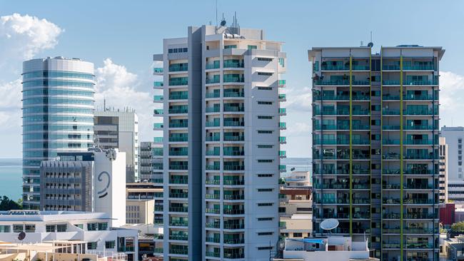 Darwin CBD apartment blocks. Picture: Che Chorley