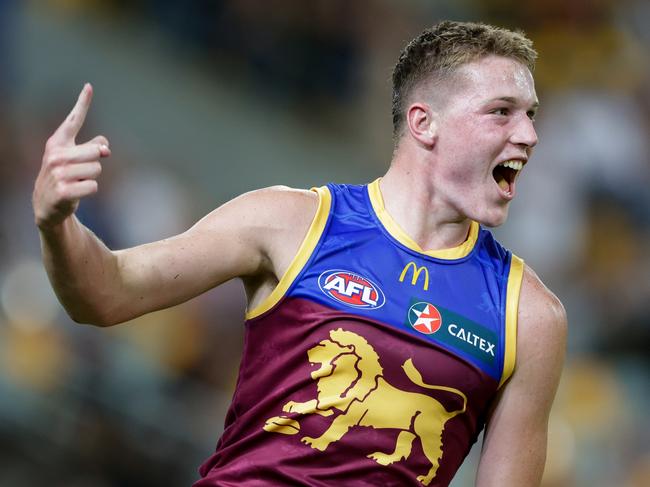 Logan Morris was the latest of debutants. (Photo by Russell Freeman/AFL Photos via Getty Images)